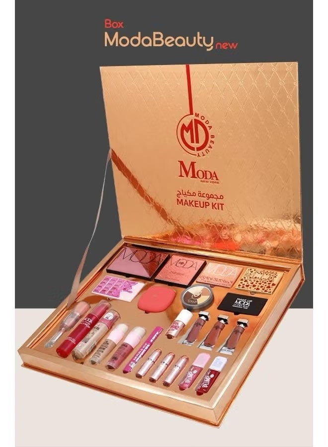 MODABEAUTY Moda New York Press Makeup Kit – Complete Set for Eyes and Lips - Image 4