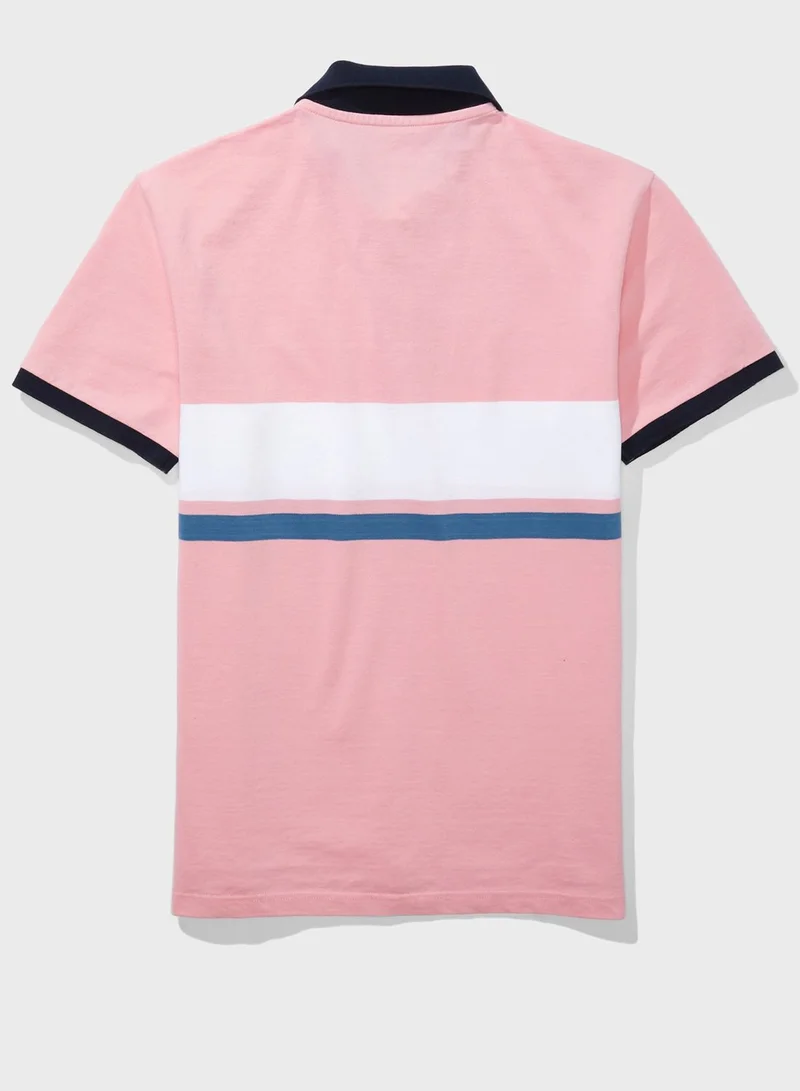 American Eagle Color Block Polo