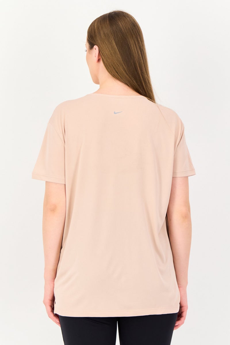 Nike x Air Women Dri Fit Short Sleeve Running T-Shirt, Light Pink - Image 3