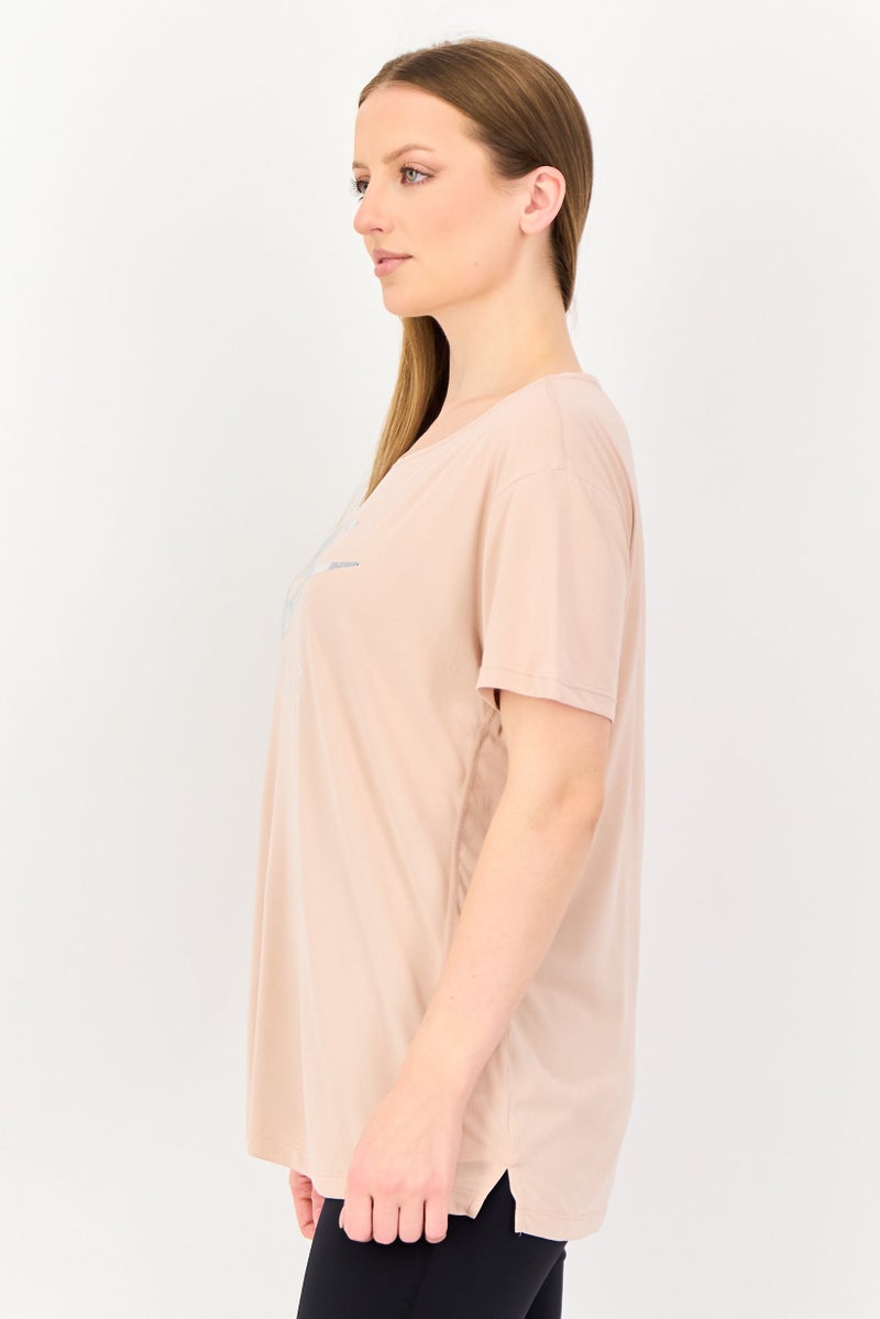 Nike x Air Women Dri Fit Short Sleeve Running T-Shirt, Light Pink - Image 2