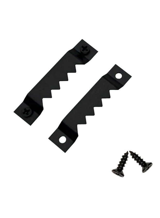 EesTeck 30 Pack Large Sawtooth Picture Hangers Metal Photo Frame Hangers Heavy-Duty Picture Hook Hangers with Screws for Home Decoration Hanging Wall Clock Decorative Paintings Artwork - Black - Image 1
