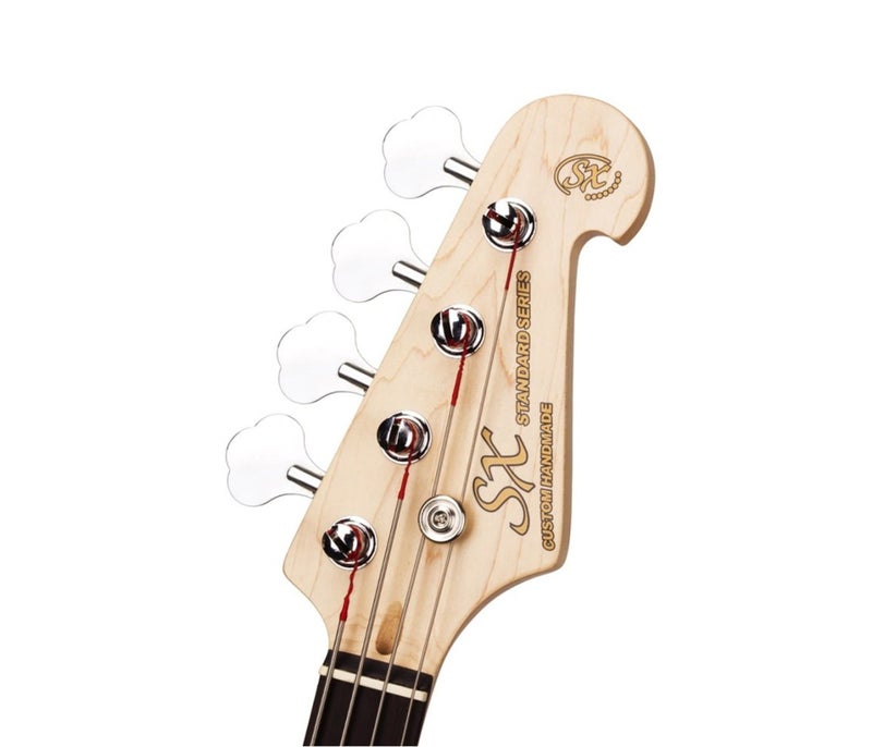 SX Guitar SB2-SK-BK Precision SB2 Electric Bass Package Guitar - Black - Image 4