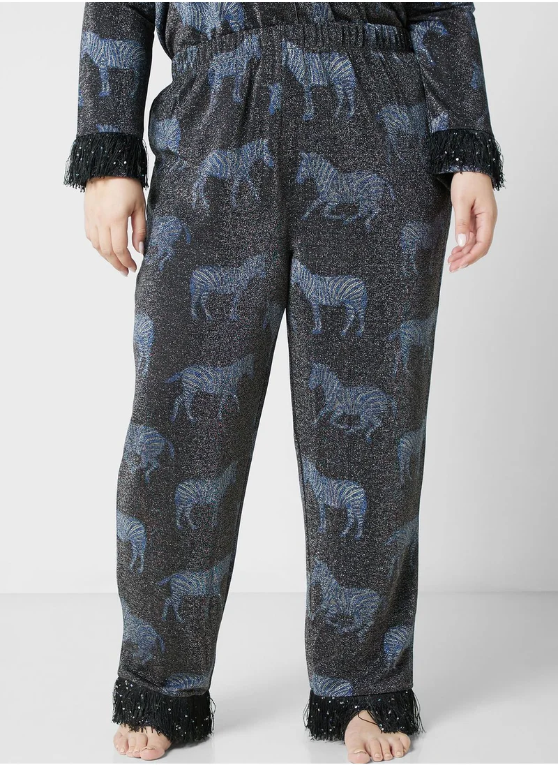CHELSEA PEERS Printed Shirt & Pyjama Set