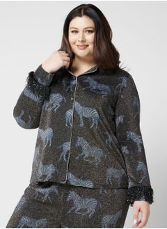 CHELSEA PEERS Printed Shirt & Pyjama Set  - Image 3