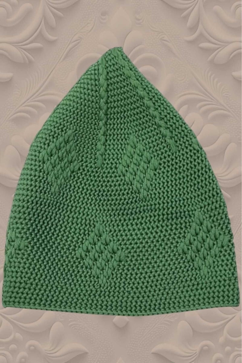 Hızırım 50's Woven Knitted Patterned Skullcap Quality Prayer Cap  - Image 2