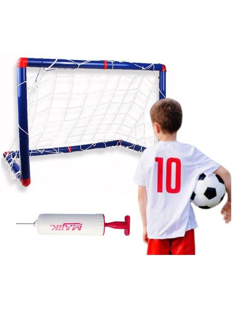 Toy Box - Lightweight Portable Football Soccer Goal Post With Ball & Pump Football Goal Net For Kids Training 103x63x31cm - Image 1