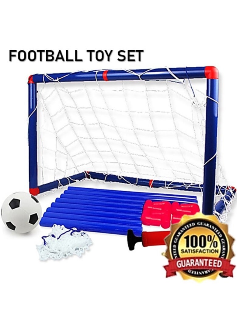 Toy Box - Lightweight Portable Football Soccer Goal Post With Ball & Pump Football Goal Net For Kids Training 103x63x31cm - Image 1