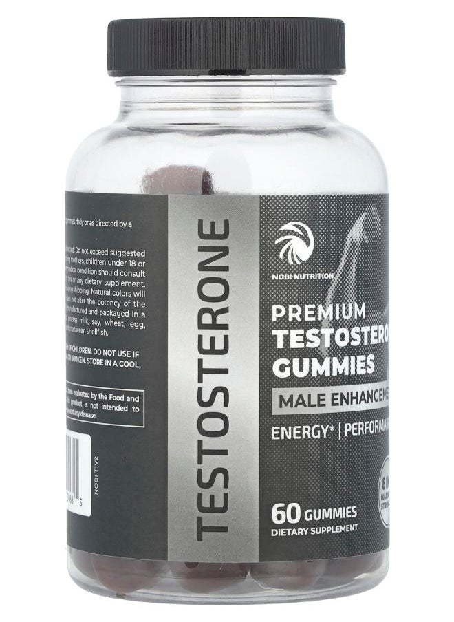 Nobi Nutrition Premium Testosterone Gummies 60 Gummies  - Image 2