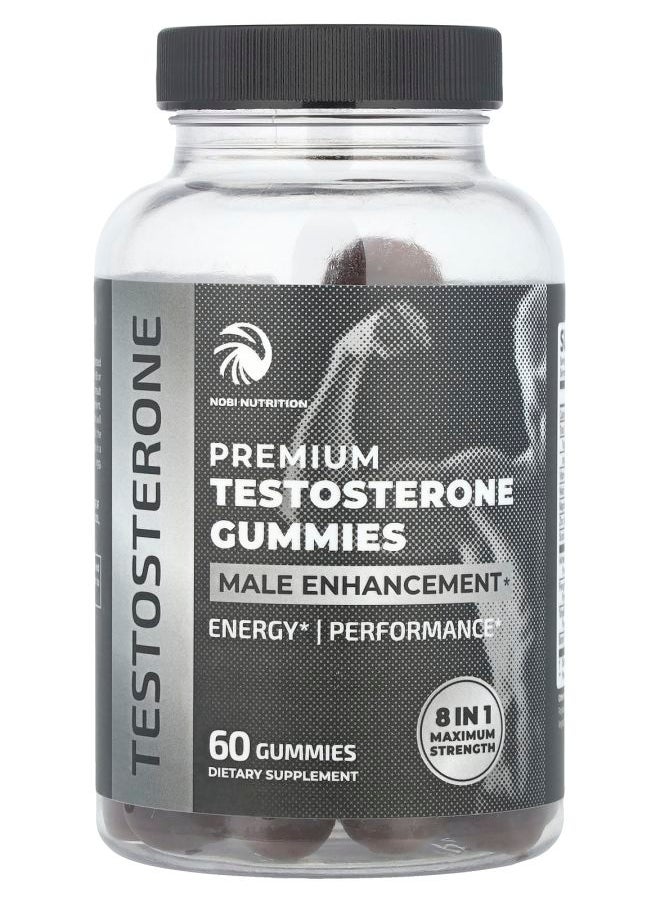 Nobi Nutrition Premium Testosterone Gummies 60 Gummies  - Image 1