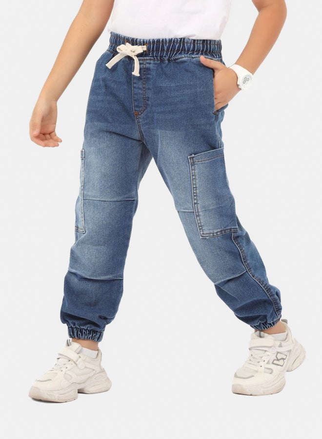 إيجي وير بنطال جينز اولاد أزرق - Image 1