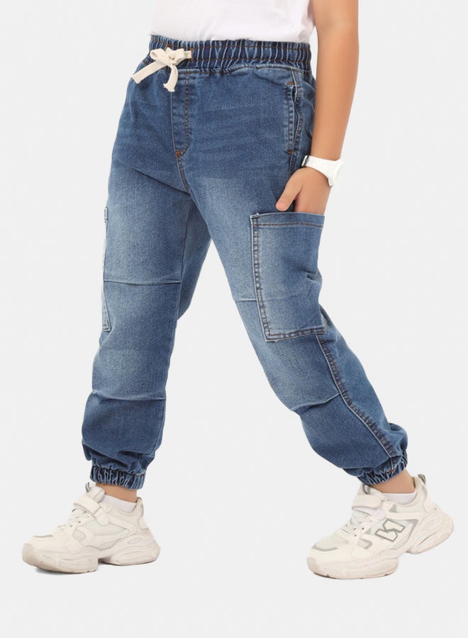 إيجي وير بنطال جينز اولاد أزرق - Image 3