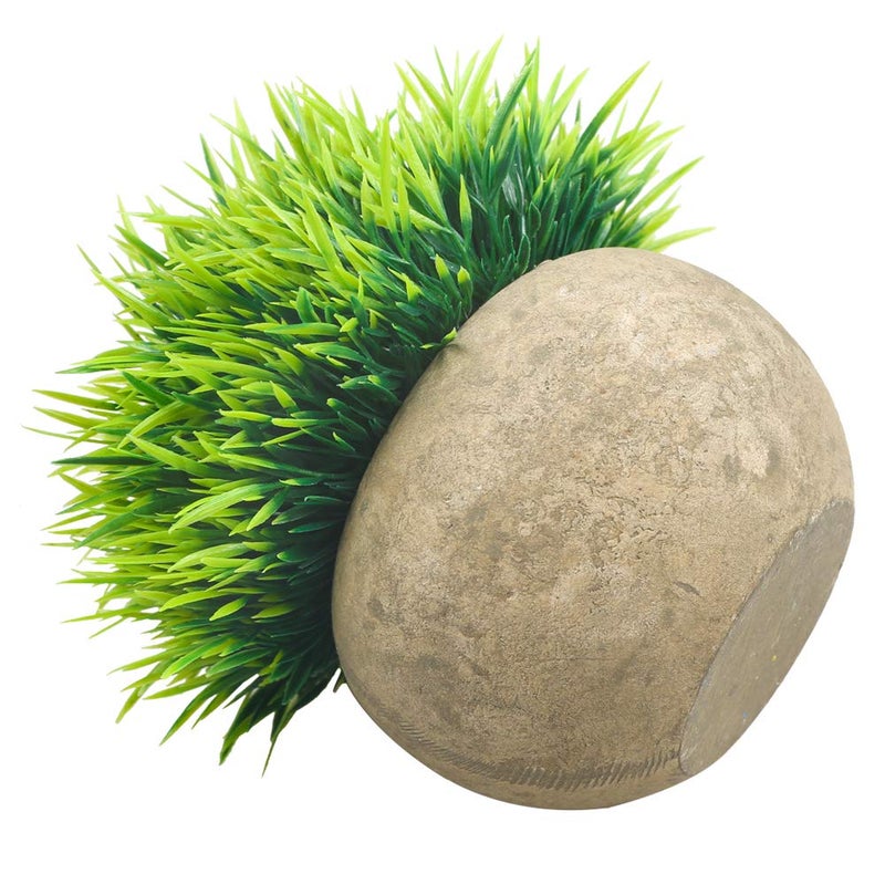 Svenee Svenee Mini Artificial Plants  Plastic Fake Green Grass Faux Greenery Topiary Shrubs with Grey Pots for Bathroom Home Office D?cor  House Decorations (1)  - Image 4