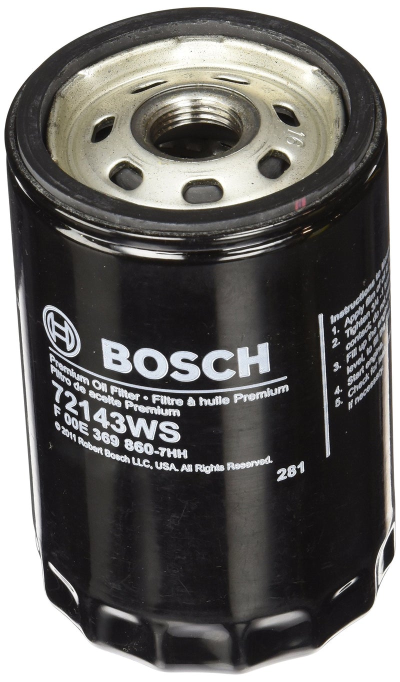 فلتر زيت المحرك BOSCH 72143WS - متوافق مع بعض سيارات كرايسلر، دودج، فورد، جاكوار، جيب، مازدا، ميركوري، MG، ميتسوبيشي، لينكولن