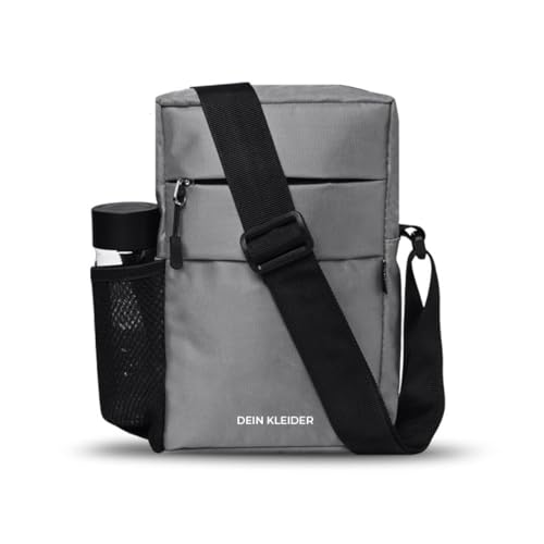 DEIN KLEIDER Nylon Sling Cross Body Utility Travel Office Business Messenger one Side Shoulder Bag for Men and Women (Grey) - Image 1