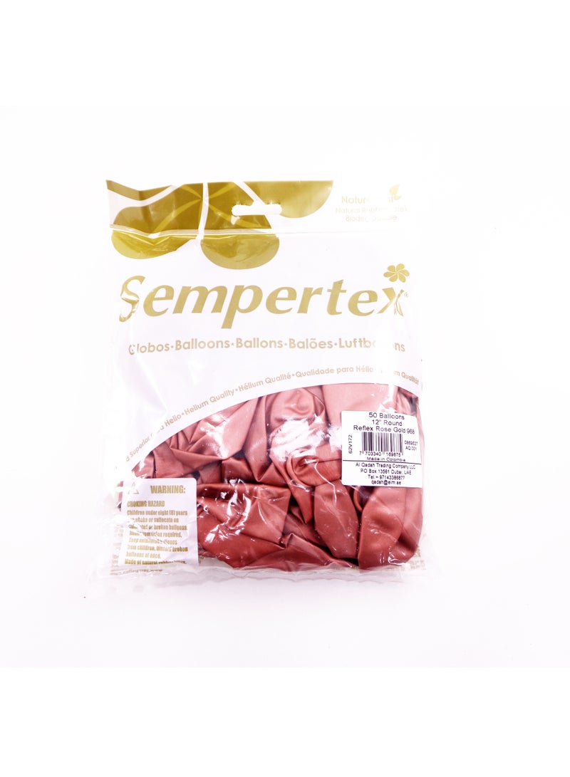Sempertex Heart shape balloon 50 pcs 14''Round Balloon Party Reflex pink 14"-50pk - Image 2