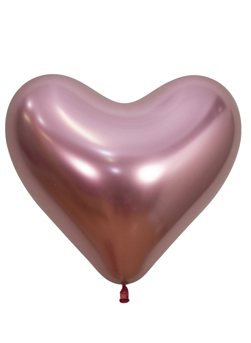 Sempertex Heart shape balloon 50 pcs 14''Round Balloon Party Reflex pink 14"-50pk - Image 1