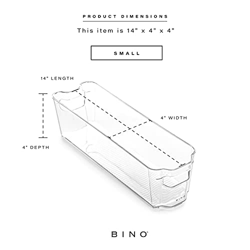 BINO | Stackable Storage Bins, Small - 2 Pack | THE STACKER COLLECTION | Clear Plastic | Built-In Handles | BPA-Free | Containers for Organizing Kitchen Pantry | Multi-Use Organizer - Image 3
