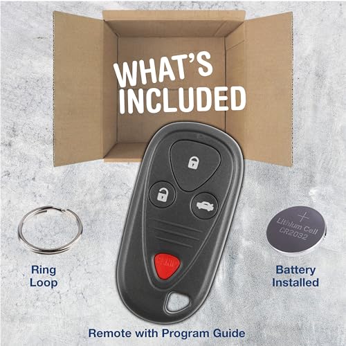 KeylessOption Key Fob Replacement for 2004 2005 2006 2007 2008 Acura TL TSX Remote, 4-Button OUCG8D387HA, Programming Guide Included - Image 2