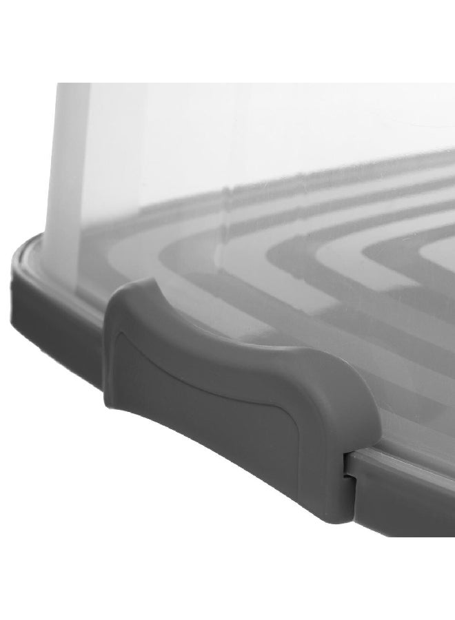 Five Simply Smart Polypropylene Transportable Cake Box Grey and Clear 33 x 36 cm 189336 - Image 4