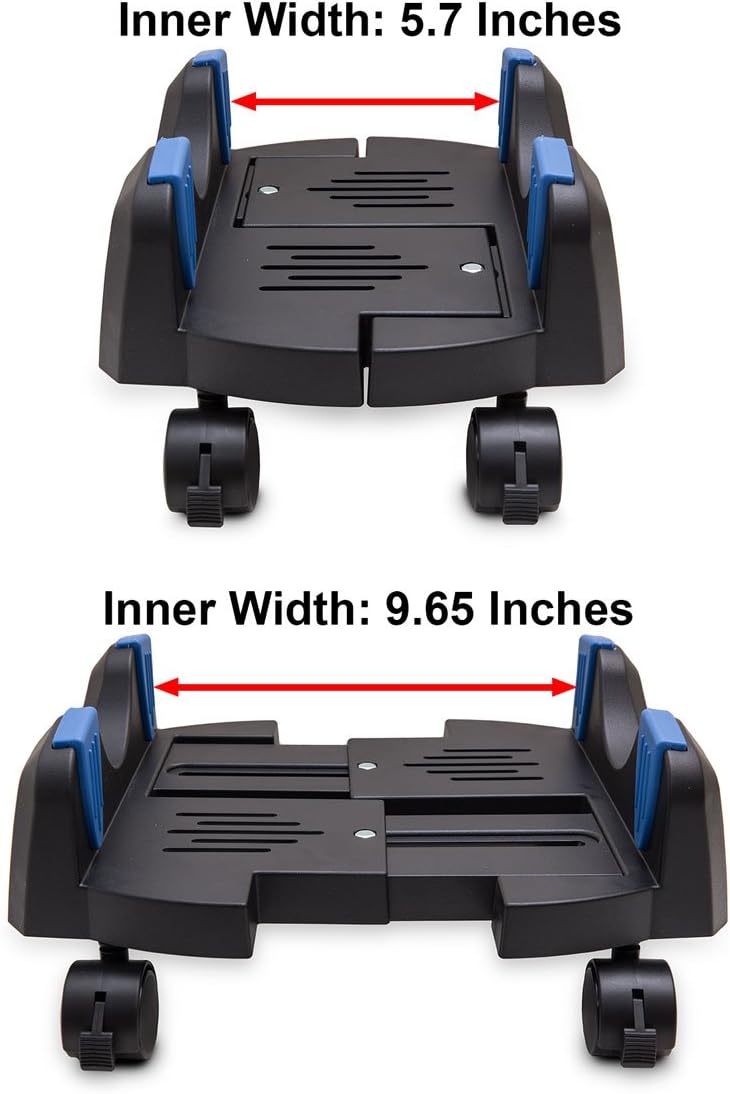 Syba IO Crest Plastic Stand for ATX Case with Adjustable Width from 5.7" to 9.7" (14.5Cm to 24.5Cm) with Caster Wheels Components Other SY-ACC65090 - Image 5
