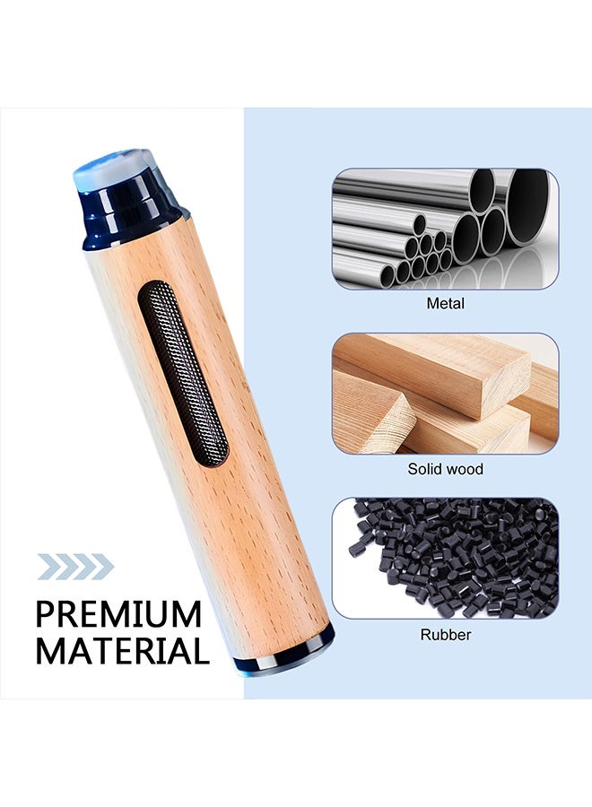 RESONIX Portable Car Ashtray with Walnut Wood Cover – Mini Fireproof Aluminum Pocket Ashtray with Storage Bag & Cleaning Brush, Travel Ash Holder for Car, Outdoor & Indoor Smoking Use - Image 3