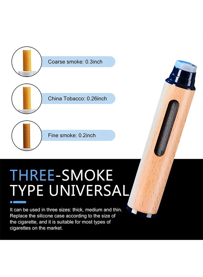 RESONIX Portable Car Ashtray with Walnut Wood Cover – Mini Fireproof Aluminum Pocket Ashtray with Storage Bag & Cleaning Brush, Travel Ash Holder for Car, Outdoor & Indoor Smoking Use - Image 4