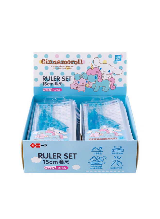 One Is Yizheng Ruler Set, Drawing Set, High-quality Sanrio Multifunctional Drawing Set, 15cm Transparent Ruler Set, Thick And Durable For Elementary School Students, Big Ears Dog 2676 - Image 5