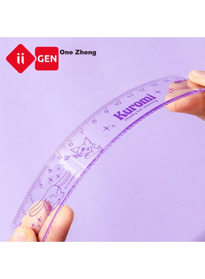 One Is Yizheng Ruler Set, Drawing Set, High-quality Sanrio Multifunctional Drawing Set, 15cm Transparent Ruler Set, Thick And Durable For Elementary School Students, Big Ears Dog 2676 - Image 2