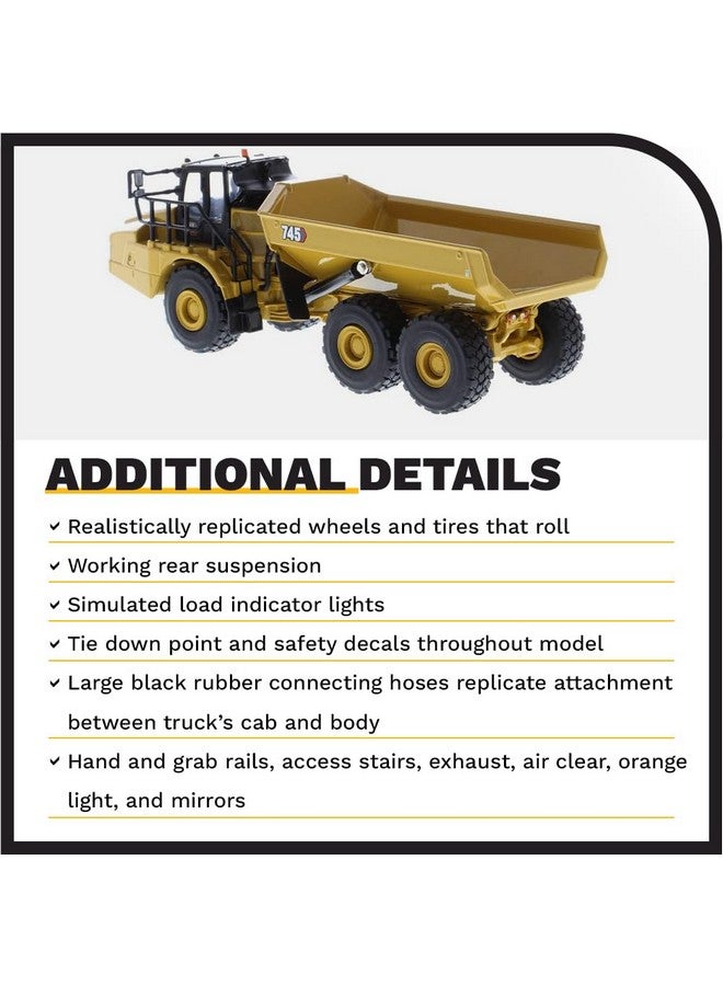 Diecast Masters Diecast Masters 1:64 Scale Caterpillar 745 Articulated Truck Model 85639 | Play & Collect Series Cat Construction Equipment  - Image 5