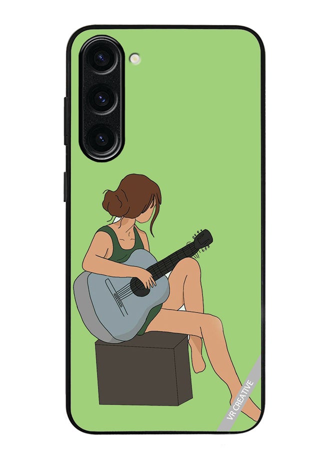 VR CREATIVE Protective Case Cover For Samsung Galaxy S24 Girl With Guitar Design Multicolour - Image 1