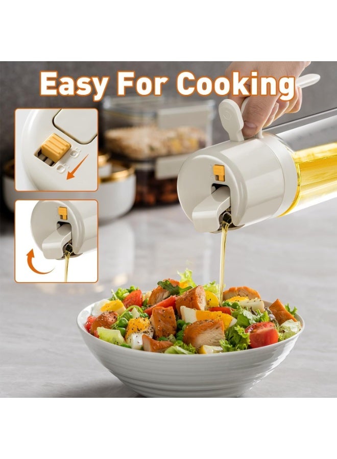 DUNISO 2 in 1 Oil Dispenser Bottle for Kitchen, Oil Spray Bottle, Automatic Cap Dispenser and Olive Oil Sprayer, Leak proof，for Air Fryer, Cooking, Frying, Salad, BBQ, Baking, Grill，550ml - Image 5