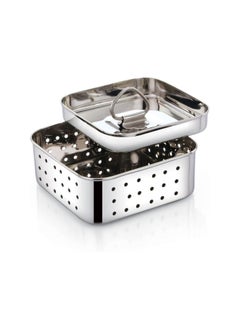 Ayda Stainless Steel Paneer/Tofu Press, Silver, Square Shape, Durable, and Easy for Perfect Homemade Paneer or Tofu (350 Ml),Size-11.5X11.5X4.5 cm  - Image 2