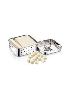 Ayda Stainless Steel Paneer/Tofu Press, Silver, Square Shape, Durable, and Easy for Perfect Homemade Paneer or Tofu (350 Ml),Size-11.5X11.5X4.5 cm  - Image 3