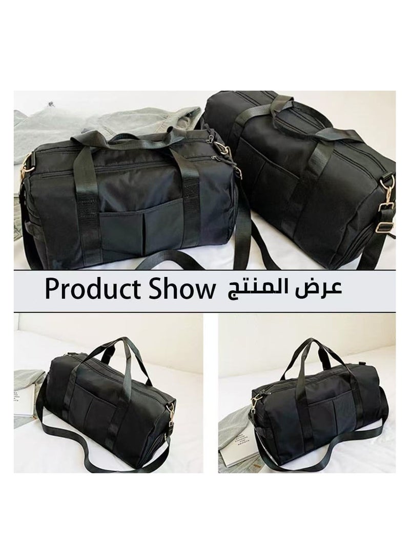  CityRiya-Long اللياقة البدنية حقيبة الرطب والجاف منفصلة ، للماء حقيبة رياضية ، أحذية مع طبقات ، مناسبة للرياضة ، واليوغا ، والسفر ، واللياقة البدنية ، في عطلة نهاية الأسبوع بين عشية وضحاها ، حزام الكتف ( أسود ) - Image 5