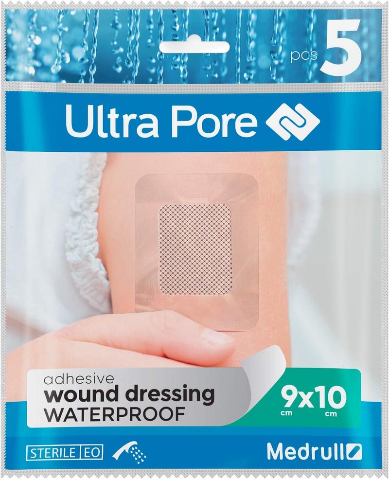 MEDRULL Ultra Pore Sterile Transparent Waterproof Adhesive Wound Dressing 75 Pieces, 10cm Length x 9cm Width - Image 3