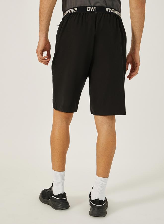 Styli Styli Printed Waistband Shorts with Zipped Pocket Detail  - Image 4
