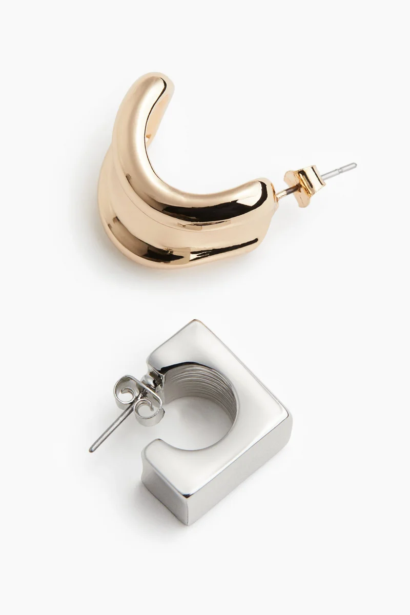H&M 2 Pairs Hoop Earrings
