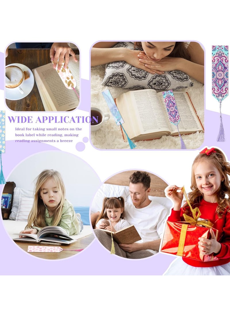 Chabeia 25Pcs Acrylic Bookmarks Blanks – Sublimation Ready, 3 Shapes with Colorful Tassels, DIY Craft Projects for Women, Teachers, Kids, and Book Lovers (73 Pcs Total)  - Image 2