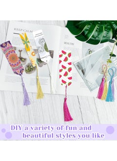 Chabeia 25Pcs Acrylic Bookmarks Blanks – Sublimation Ready, 3 Shapes with Colorful Tassels, DIY Craft Projects for Women, Teachers, Kids, and Book Lovers (73 Pcs Total)  - Image 3