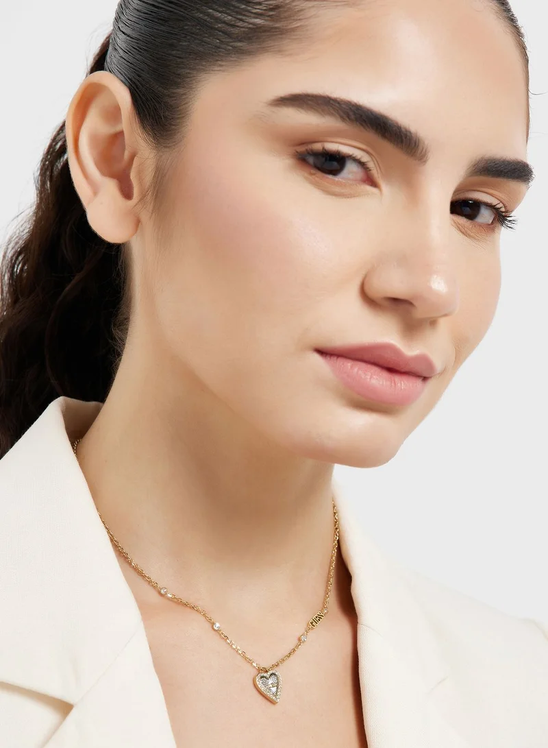 GUESS Single Heart Chain Necklace