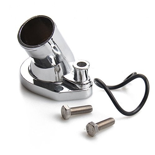 CarBole 60 degree Chrome Thermostat Housing Water Neck Compatible with Ford 260-302/351W - Image 1