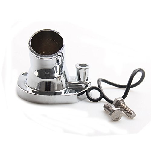 CarBole 60 degree Chrome Thermostat Housing Water Neck Compatible with Ford 260-302/351W - Image 2