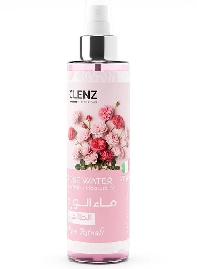 CLENZ Rose Rituals Taifi Rose Water Spray, Soothing & Moisturizing - 250 ml - Image 1