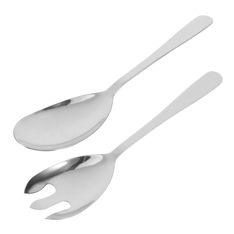 2pcs Stainless Steel Salad Serving Set Salad Fork and Spoon Salad Fork Salad Mixing Dinner Spoon Kitchen Cooking Utensil for Food - Image 4