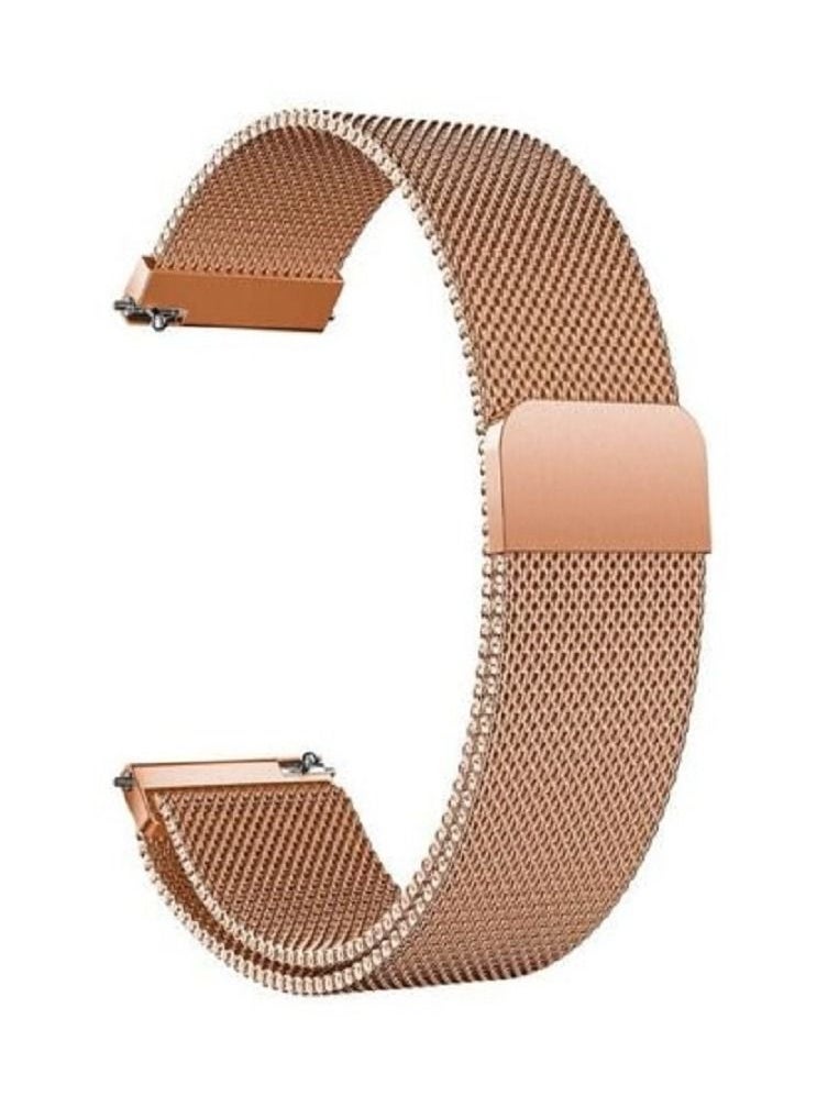 CATANES - Samsung Galaxy Watch Active / Active 2 / Galaxy Watch 4 / Watch 4 Classic Milanese Stainless Steel Band 20mm Replacement Strap Rose Gold - Image 1