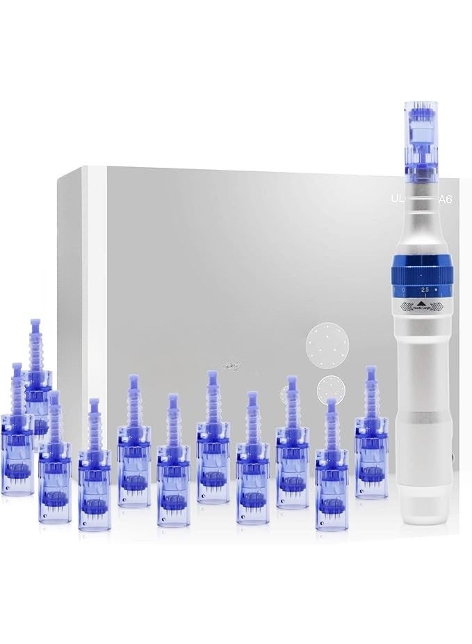 Arabic: قلم دكتور بن ألتيما M8 الاحترافي للعناية بالبشرة من مليكوم - جهاز ميكرونيدلينج لاسلكي قابل لإعادة الشحن مع 7 قطع غيار رؤوس (7 قطع × 36 سن) - Image 1