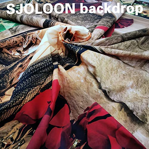 SJOLOON 10x10FT Christmas Photography Backdrops Child Christmas Fireplace Decoration Background for Photo Studio (11209) - Image 3