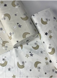 RISHAHOME 3-Piece Printed Cotton Bedsheet Set - 180 TC Queen Size (240x254 cm) 1 Bedsheet + 2 Pillow Covers (50x75 cm), Star Dust Design, Multicolour - Premium Quality  - Image 2