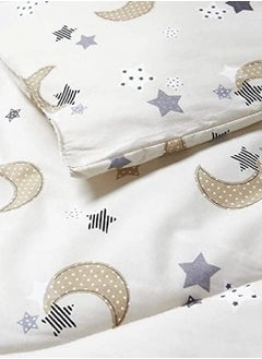 RISHAHOME 3-Piece Printed Cotton Bedsheet Set - 180 TC Queen Size (240x254 cm) 1 Bedsheet + 2 Pillow Covers (50x75 cm), Star Dust Design, Multicolour - Premium Quality  - Image 3