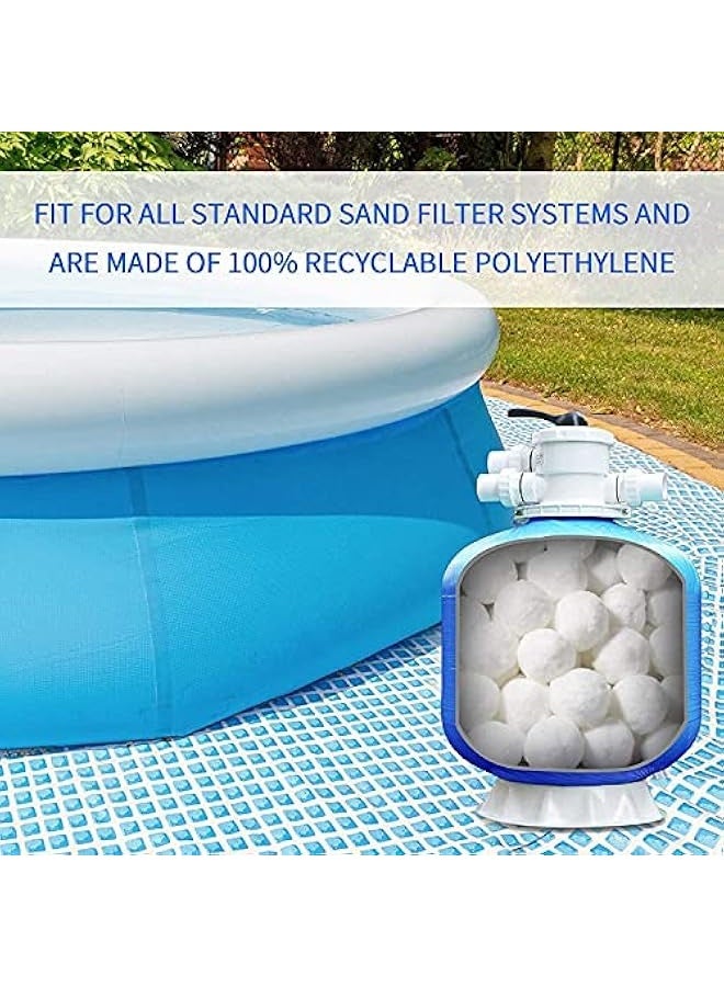 Aufell Pool Filter Balls,Filter Sand Media Fiber Clear,Sand Filter Sand for Aquarium Environmental Protection Filter Ball Instead of Sand (1.5lb Filter Balls is Equivalent to 50lb Filter Sand) - Image 4